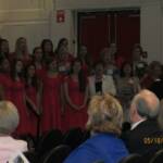 Current Leon Melodears and 1963 Alumnae Melodears singing at Memorial Service