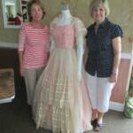 Nancy Kelly Radford with HER May Party dress and Kay Laing Menendez helping decorate for Saturday night